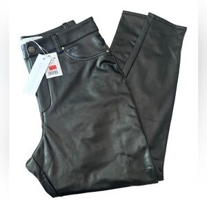 NWT Adyson Parker Faux Leather Skinny Pants - Womens Size 8 - Black Soot